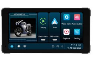 MKE Mobile CarPlay Display im Set mit Stealth Headset
